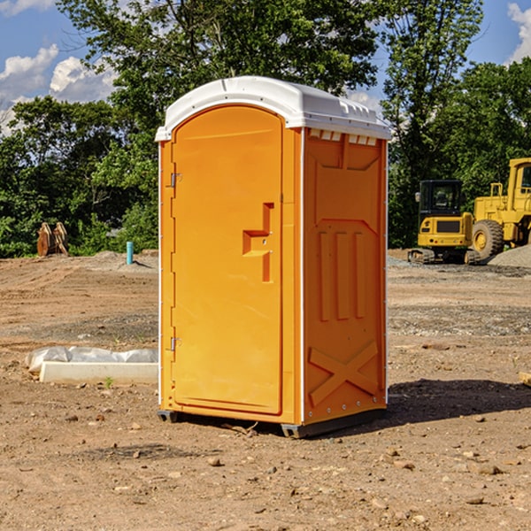 how often are the portable restrooms cleaned and serviced during a rental period in Brusett MT